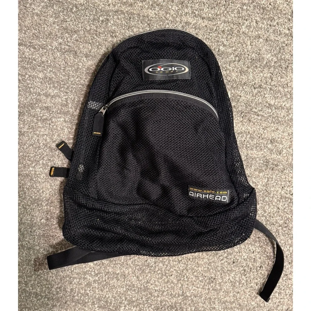 OGIO Airhead Mesh Backpack Black Lightweight Sport Pack Gym Travel Bag EUC